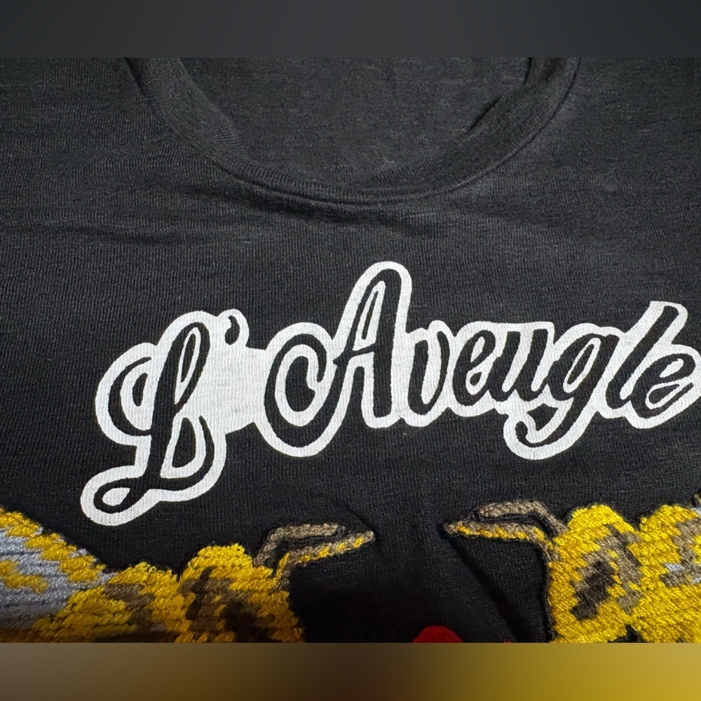 EUC Authentic GUCCI- L’Aveugle Par Amour Linen T-Shirt. Size Small. - Picture 9 of 11